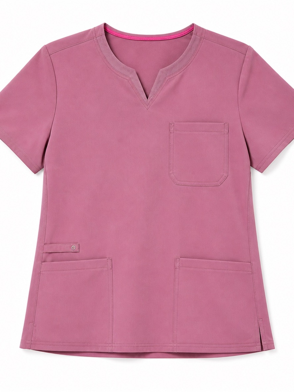 Scrubstar Mauve Notch Collar Scrub Top